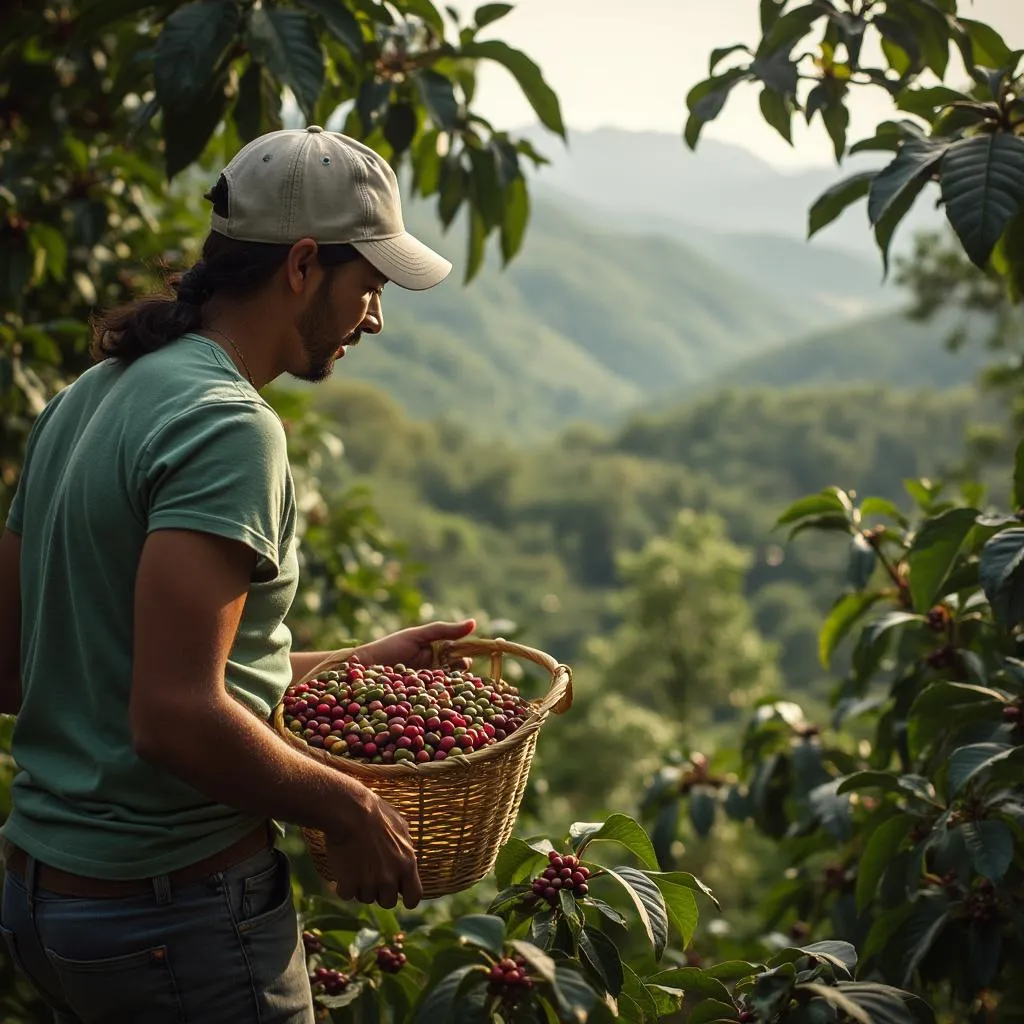 Productora de café colombiana